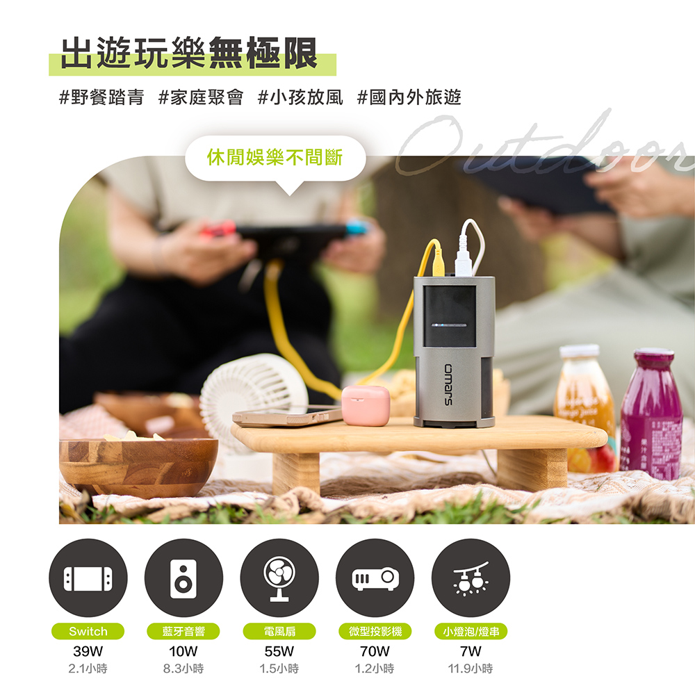 【omars】｜AC攜帶式交直流行動電源
			                  