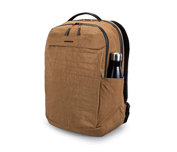 【KINGSONS】水洗紋理｜防水雙層後背包-沙丘棕